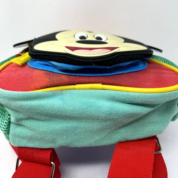 Disney Mini Backpack Book bag Lunch Bag Toddler Mickey Mouse Ears Red Green - Picture 10 of 12